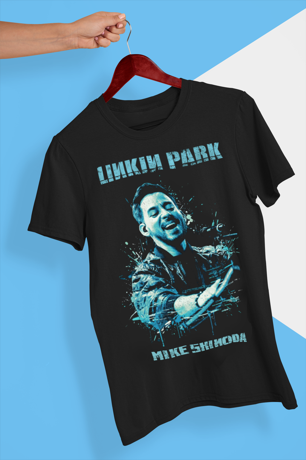Mike Shinda Blue Graphic