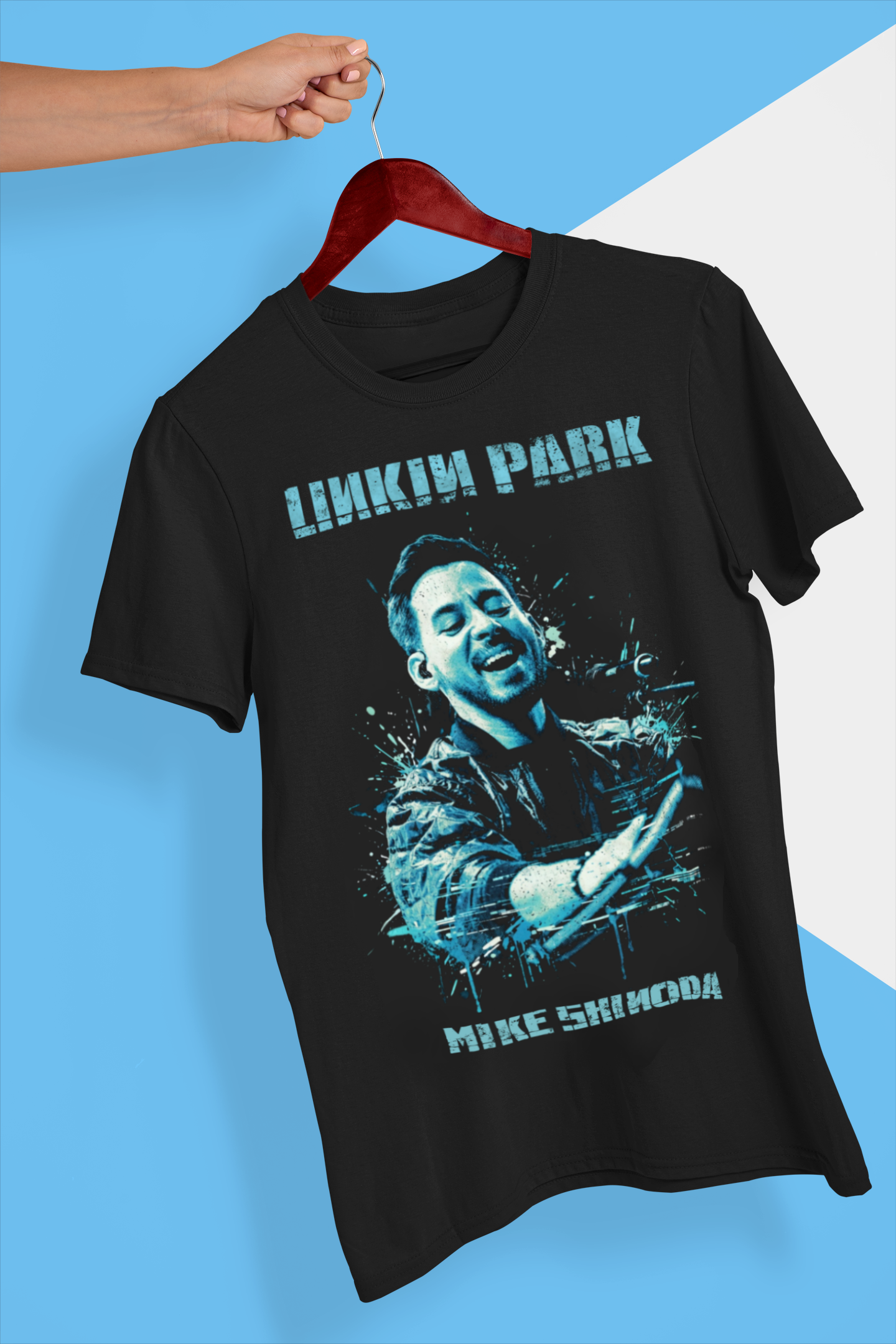 Mike Shinda Blue Graphic