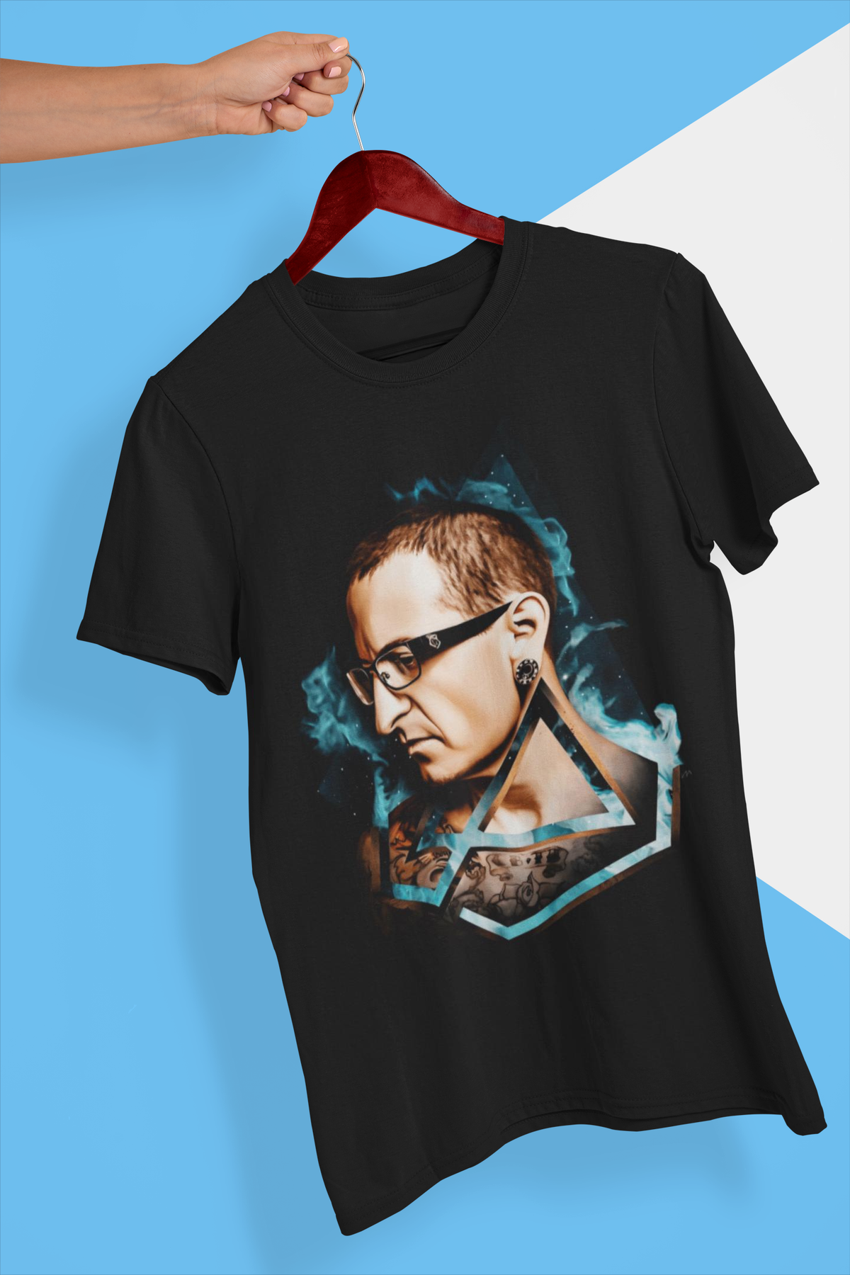 Chester Bennington LP Blue Hexagon Logo