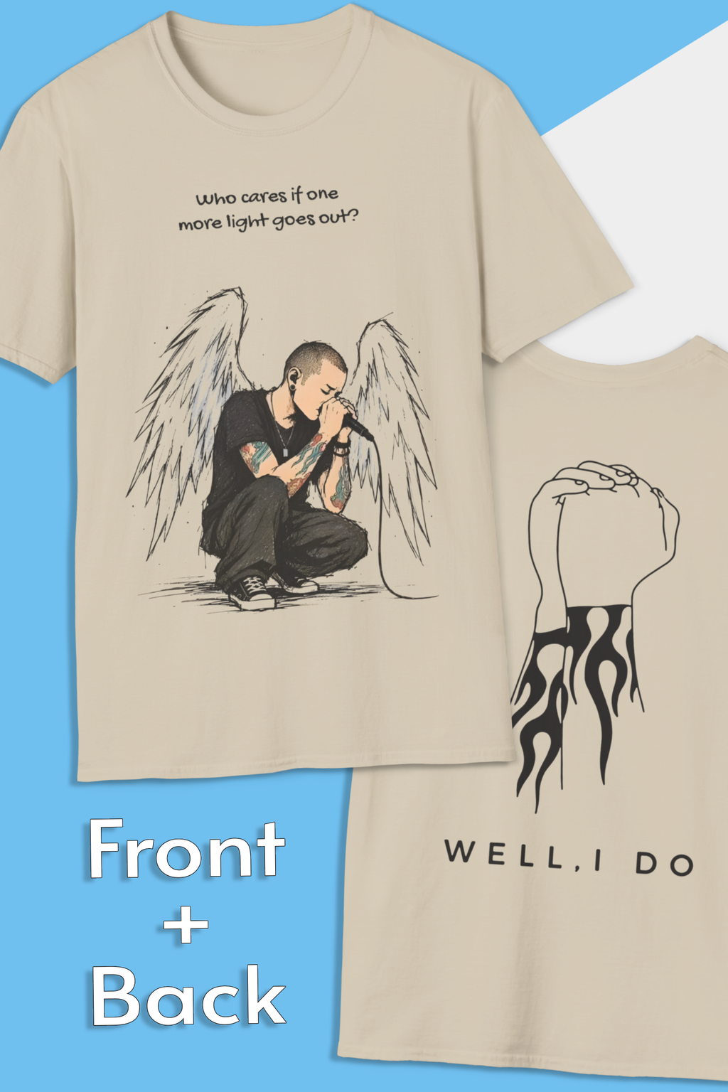 Chester Bennington Angel "Well I do" (Two Sided Print)