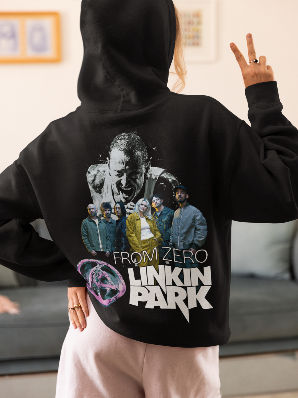 From Zero x Chester Tribute Linkin Park Black Hoodie
