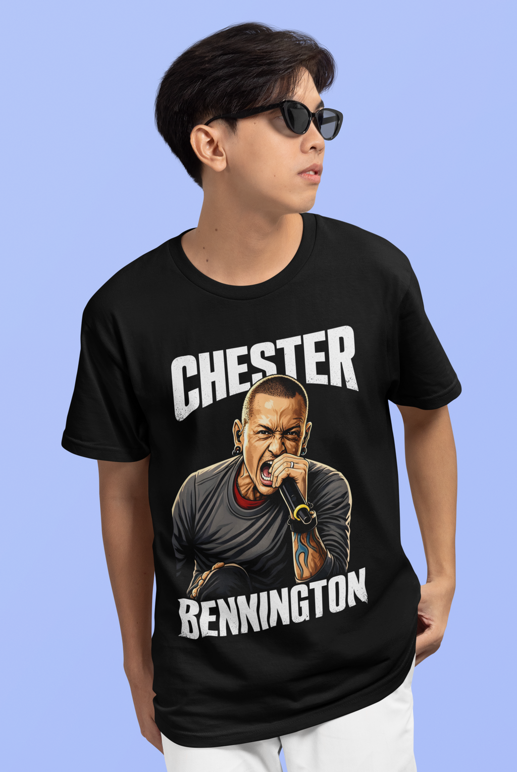 Chester Bennington Mic Pose