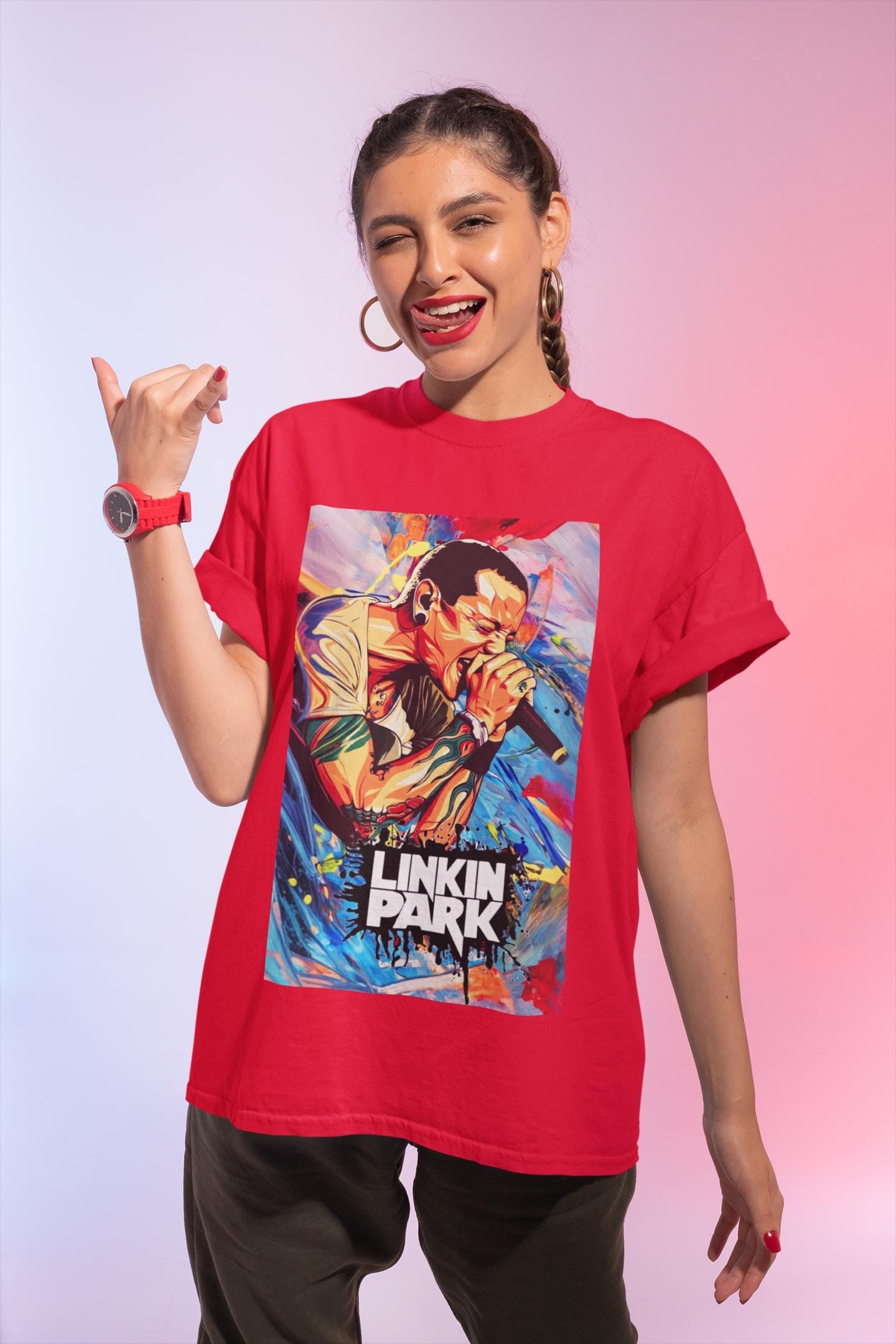 Chester Bennington Vibrant Colors