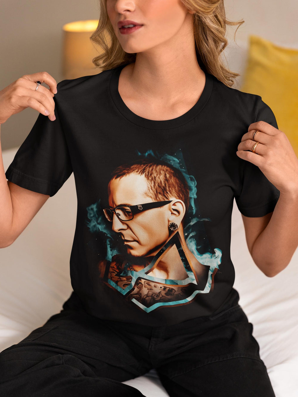 Chester Bennington LP Blue Hexagon Logo