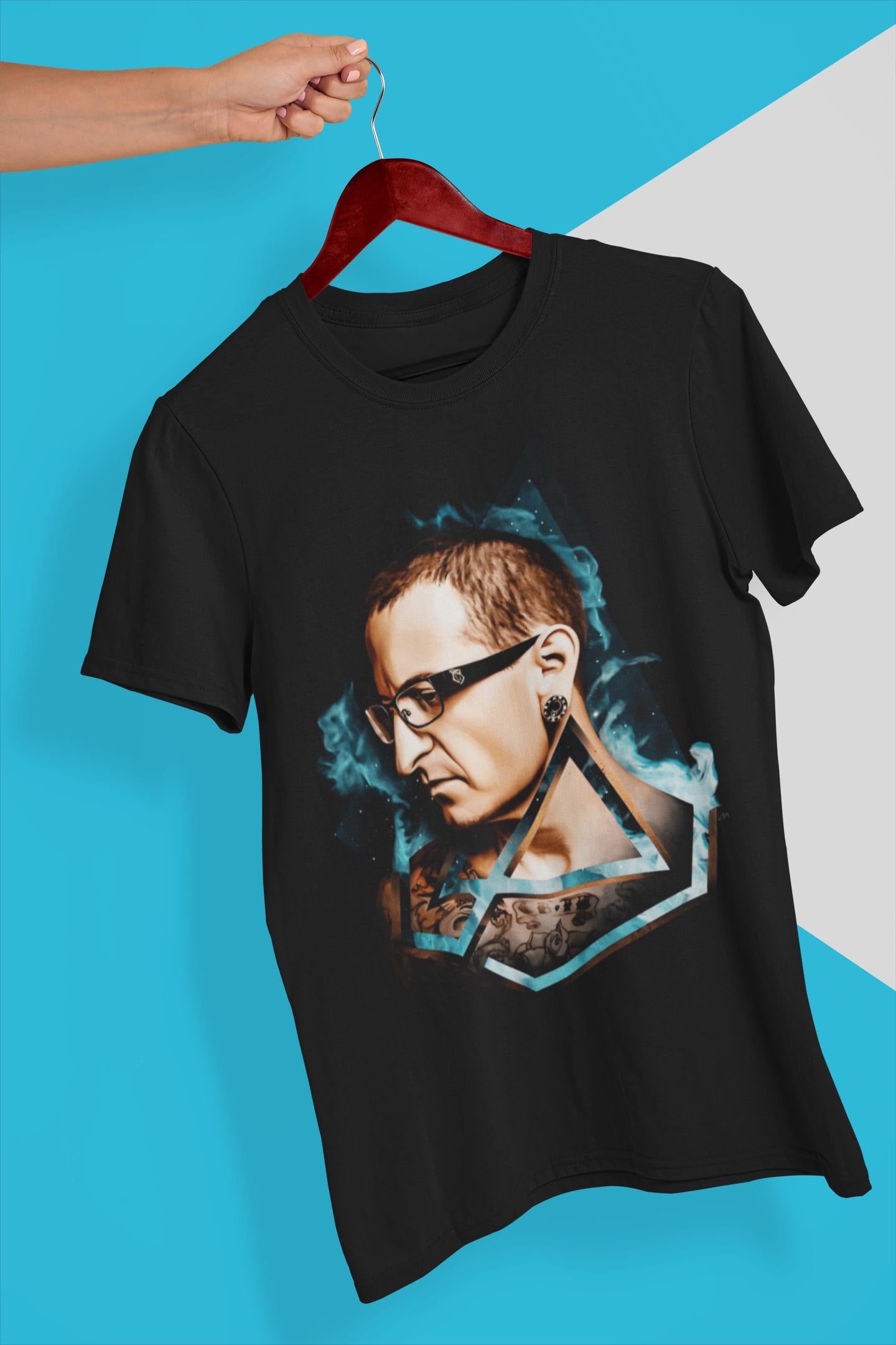 Chester Bennington LP Blue Hexagon Logo