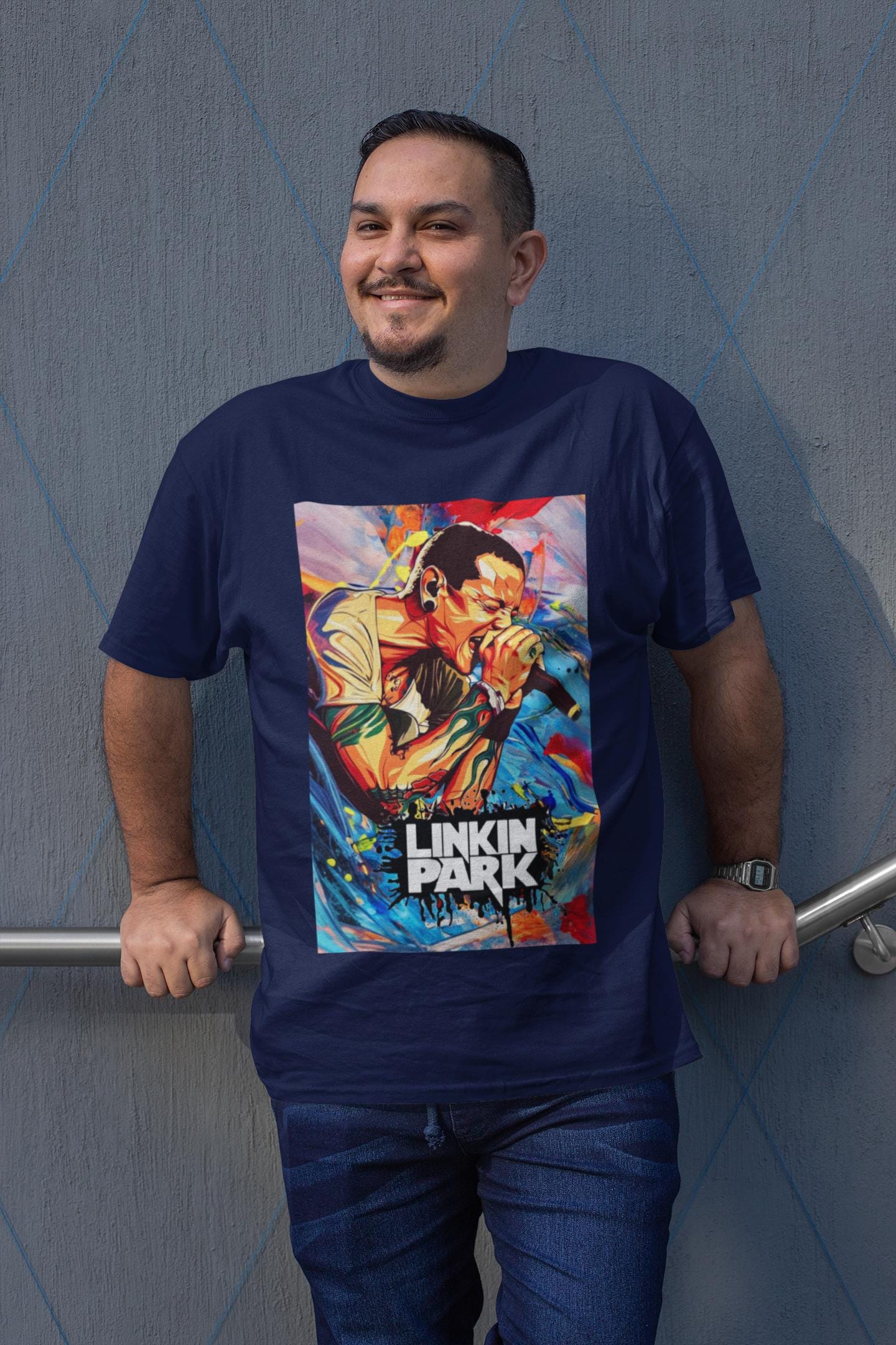 Chester Bennington Vibrant Colors