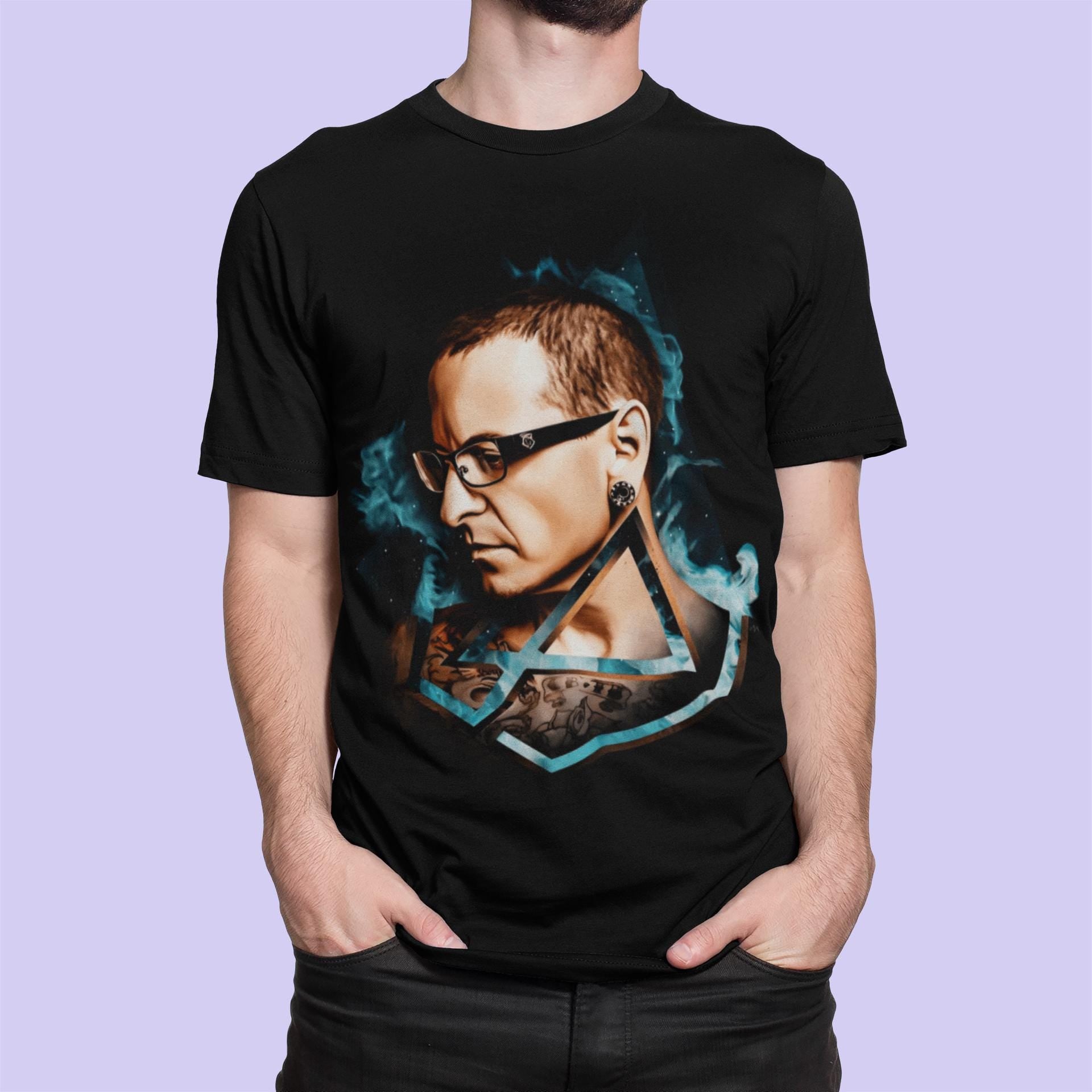 Chester Bennington LP Blue Hexagon Logo