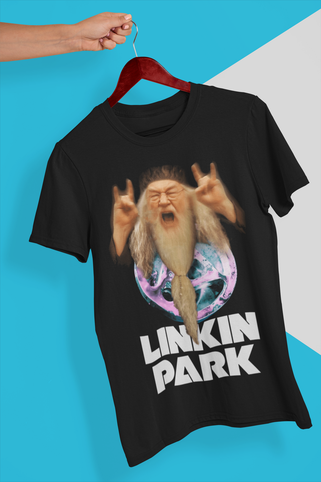 Linkin Park x Dumbledore Harry Potter Novelty T-Shirt