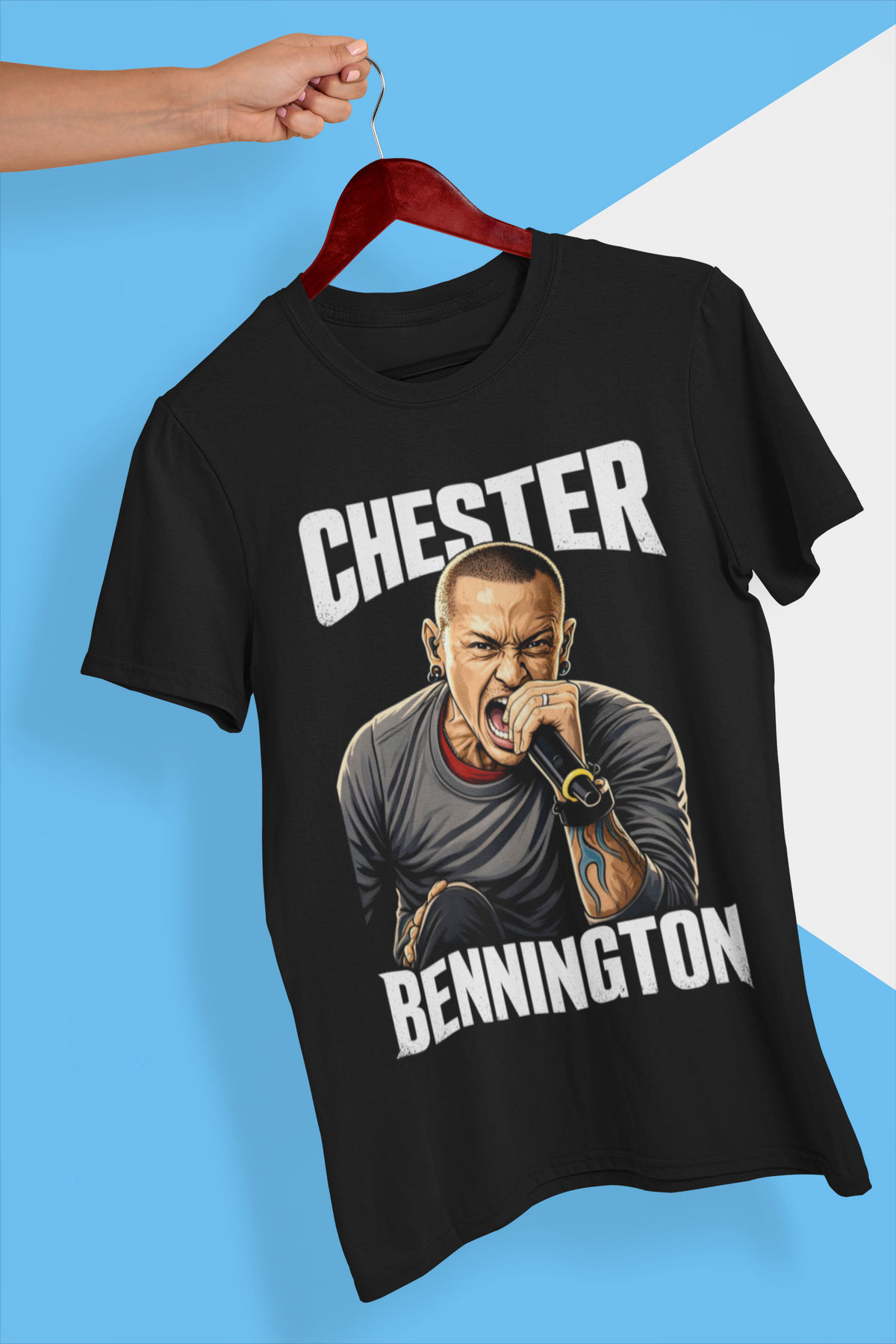 Chester Bennington Mic Pose